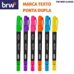 Kit Caneta Marca Texto Ponta Dupla BRW Neon - Para Lettering Brush - ou unidade