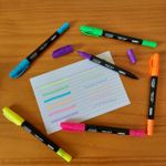 Kit Caneta Marca Texto Ponta Dupla BRW Neon - Para Lettering Brush - ou unidade