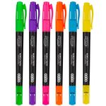 Kit Caneta Marca Texto Ponta Dupla BRW Neon - Para Lettering Brush - ou unidade
