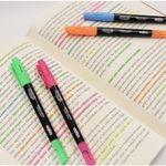 Kit Caneta Marca Texto Ponta Dupla BRW Neon - Para Lettering Brush - ou unidade
