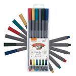Kit Caneta BRW Fine Liner 0.4mm - Tons Pastel, Neon, Básicas e Vintage - Ultra Fina
