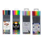 Kit Caneta BRW Fine Liner 0.4mm - Tons Pastel, Neon, Básicas e Vintage - Ultra Fina