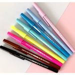 Kit Caneta Compactor POP Ponta Fina 0.7mm Tons Pastel Prata Ouro - Escrita Azul