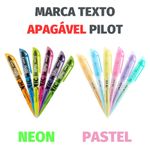 Kit Marca Texto Apagável Pilot Frixion Tons Pastel ou Neon