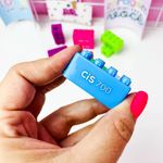 Apontador Cis Encaixe com Bloco Colorido de Montar - Kit ou unidade