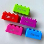 Apontador Cis Encaixe com Bloco Colorido de Montar - Kit ou unidade