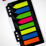 Marcador de Página BRW Seta Flag Bandeirinha Colorido para Fichário 8 Blocos x 25 Folhas