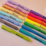 Kit Marca Texto Faber Castell Tons Pastel e Neon Grifpen - Coleção Completa