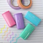 Apontador com Depósito Tom Pastel Faber Castell - Rosa, Azul, Lilás e Verde