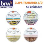 Clips para Papel Colorido BRW - 50 unidades (Tradicional, Tom Pastel, Rose, Gold)