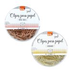 Clips para Papel Colorido BRW - 50 unidades (Tradicional, Tom Pastel, Rose, Gold)