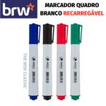 Marcador para Quadro Branco Recarregável BRW - Kit ou Unidade
