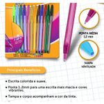 Kit Caneta Bic Cristal Fashion Ponta Média - Coloridas
