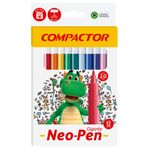 Kit Caneta Hidrográfica Compactor (Canetinhas) Neo Pen Gigante -  48, 36, 24, 12 ou 6 Cores