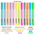 Kit Marca Texto Compactor Destaq - Tons Pastel e Neon (Mentos Fruit-tella Perfumado)