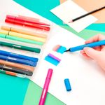 Estojo Brush Leo&Leo Ponta Pincel para Lettering ou Caligrafia - 24 ou 12 Cores