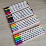 Kit Caneta BRW Fine Marker - Tons Pastel, Neon, Básicas e Vintage Hidrográfica Ponta 1.0mm