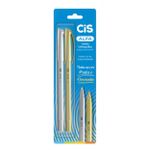 Caneta Cis Alfa Dourada e Prata - Kit ou unidade