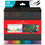 Kit Lápis de Cor SuperSoft Faber Castell (Extra Macio) - 100, 50 ou 24 Cores