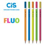 Kit Lápis Cis Fluo 2B - Cores Neon Bicolor - Kit com Apontador ou Borracha3