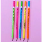 Kit Lápis Cis Fluo 2B - Cores Neon Bicolor - Kit com Apontador ou Borracha3