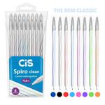 Kit Caneta Cis Spiro Clean Ponta Agulha Ultra Fina 0.7mm Corpo Longo - Estojo Coleção Completa