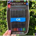 Kit Caneta Cis Pentonic Ponta Fina 0,7mm e 1mm - Coleção Completa - Coloridas