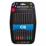 Kit Caneta Cis Pentonic Ponta Fina 0,7mm e 1mm - Coleção Completa - Coloridas