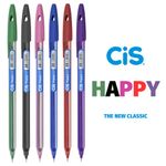 Kit Caneta Cis Happy Ponta Fina 0.7mm - 6, 12 ou Pote com 24 Canetas