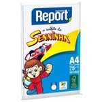 Papel Ofício A4 Report Seninha 100 Folhas - Branco, Rosa, Verde, Azul ou Amarelo