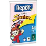 Papel Ofício A4 Report Seninha 100 Folhas - Branco, Rosa, Verde, Azul ou Amarelo