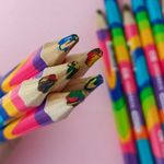 Lápis Cis Rainbow Arco-Íris Jumbo Super Macio MultiColor - Tom Pastel, Metálico ou Neon