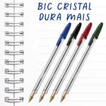 Kit Caneta Bic Cristal Média Classic - Azul, Preta, Vermelha, Verde