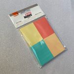Kit 4 Bloco Adesivo para Recado ou Anotações BRW Tom Pastel Soul Color Neon Beach