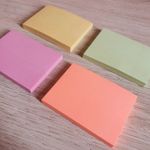 Kit 4 Bloco Adesivo para Recado ou Anotações BRW Tom Pastel Soul Color Neon Beach