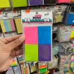 Kit 4 Bloco Adesivo para Recado ou Anotações BRW Tom Pastel Soul Color Neon Beach