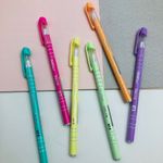 Kit Caneta Delta Perfumada Tons Pastel, Neon ou Tradicionais Goller (Com Cheirinho)