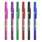 Kit Caneta Compactor 1.2mm Escrita Grossa - Azul, Preta, Vermelha, Verde, Rosa e Roxa