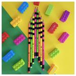 Kit Lápis com Borracha Cis Wave Grip Neon HB N°2