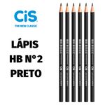 Kit Lápis Cis Preto HB N°2 - Borracha e Apontador