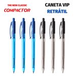 Caneta Compactor Vip Ponta Média Azul e Preta