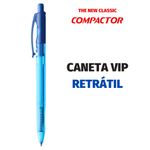 Caneta Compactor Vip Ponta Média Azul e Preta