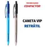 Caneta Compactor Vip Ponta Média Azul e Preta