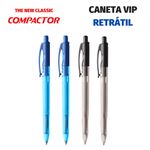 Caneta Compactor Vip Ponta Média Azul e Preta