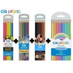Kit Lápis de Cor Cis Criatic - Tons Pastel, Cores Neon, Tons de Pele e Tons Metálicos