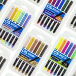Kit Caneta Cis Brush Ponta Pincel para Lettering Aquarelável - Tom Pastel - Neon - Básicas - Tons de Cinza - Pele