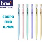 Lapiseira Fina Tom Pastel Fofa BRW 0.7mm - Kit com Grafite ou Unidade