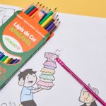 Lápis de Cor Leo&Leo Ecológico 48, 36, 24 ou 12 unidades - Apagável, Mini ou Tradicional