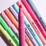 Kit Marca Texto Cis Lumini - Coleção Completa, Neon, Tom Pastel, Metálicas, Ponta Dupla, Flex, Trend