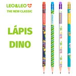 Kit Lápis com Borracha HB N°2 Leo&Leo Dinossauro